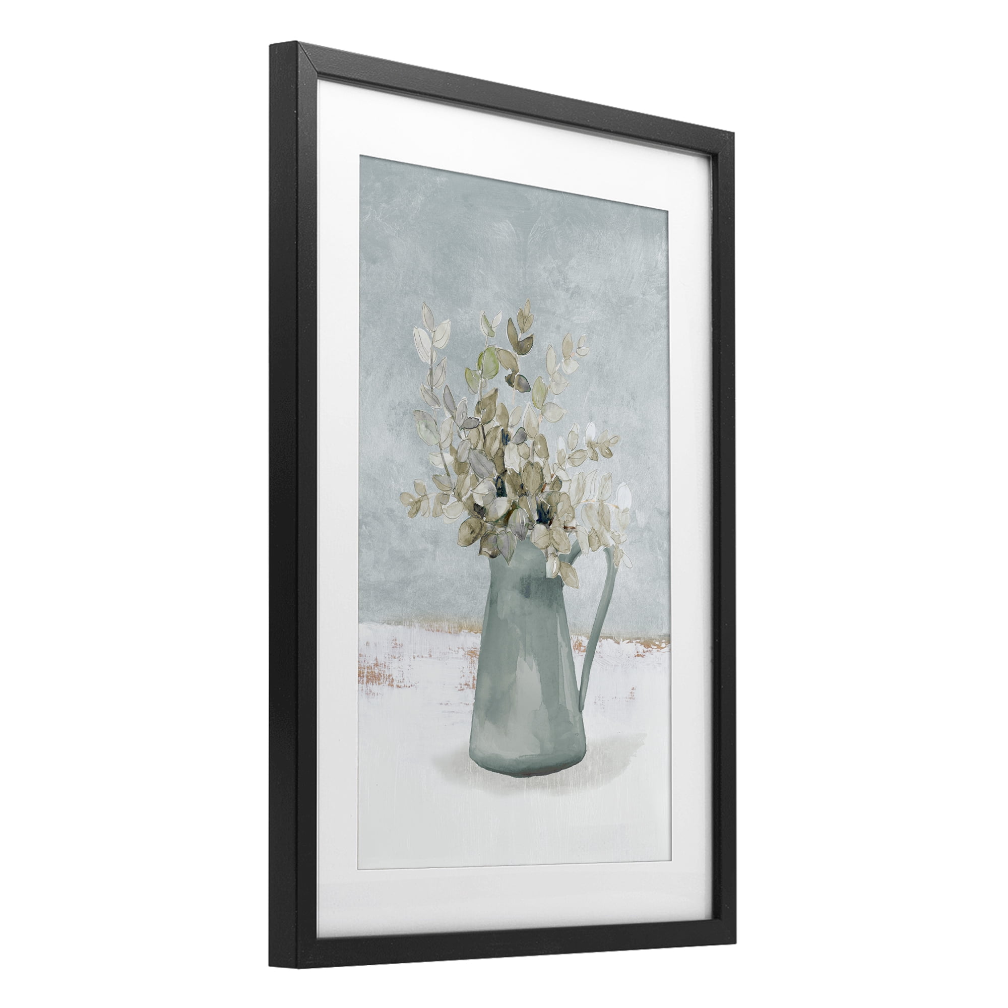 Stupell Industries Blue Botanical Arrangement Black Framed Print Under Glass, design by Lanie Loreth