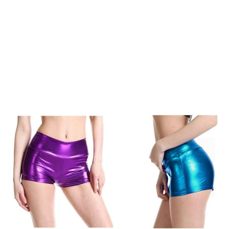 Wijhcboe 2 Pack Women Soft Pajamas for Women Shorts Set Solid Bare Imitation Leather Women Shorts Casual Sexy Lingerie Pants Sexy Slim Sleep Shorts for Women Short Womens Swim Shorts Long Shorts for