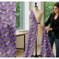 thumbnail image 5 of Soimoi Purple Cotton Cambric Fabric Crab,Shell & Coral Ocean Fabric Prints By Yard 56 Inch Wide, 5 of 7