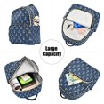 thumbnail image 5 of FORMRS Mini Backpack Purse for Women Quilted Travel Daypack Casual Shoulder Bag, Navy Blue Anchors Pattern, 5 of 7