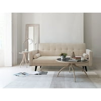 Victal Mid-Century Fabric Futon Sofa Bed for Living Room and Office, Multiple Colors