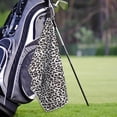 thumbnail image 1 of golf Towel for Clip Microfiber Weave Pattern Golf Ball Cleaning Tool Absorb Sweat Golf Accessories , Leopard, 1 of 8