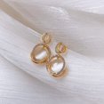 thumbnail image 1 of 3D geometric cat eye earrings, 1 of 6