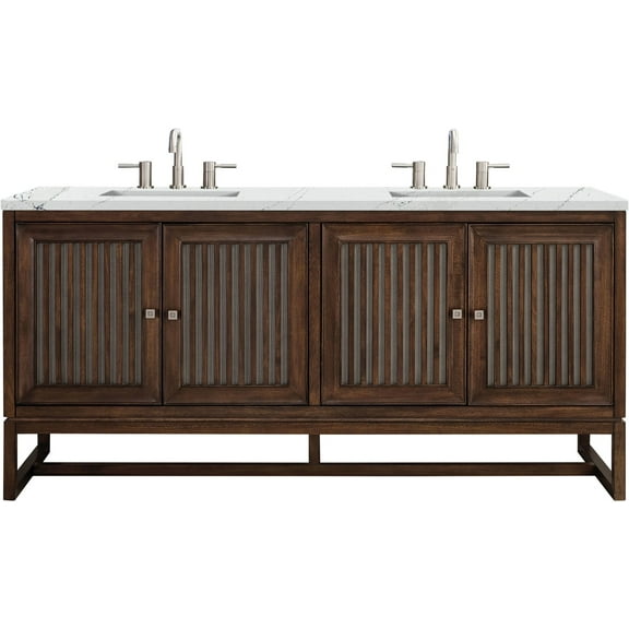 James Martin Vanities E645-V72-3Enc Athens 72" Wall Mounted And Free Standing Double Basin