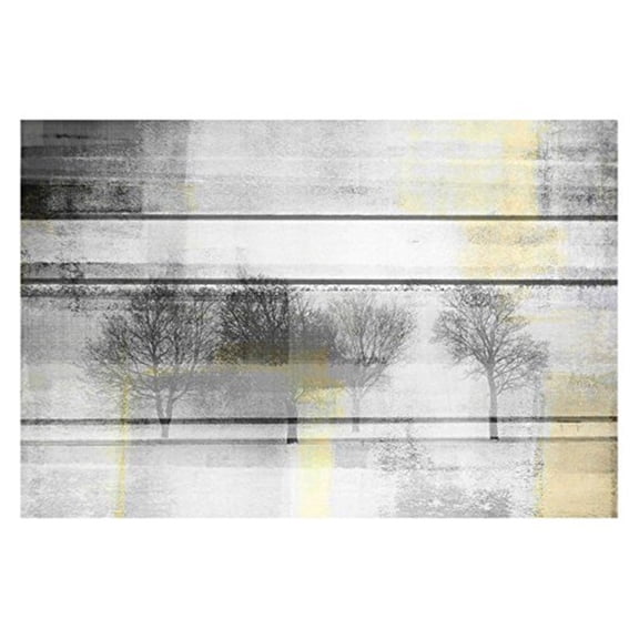 Peaceful Greys by Parvez Taj Painting Print on Wrapped Canvas