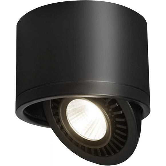 15W Black Ceiling Light 1 LED Spotlights Adjustable Ceiling Spotlights Modern Spotlight Bar 360 Degree Swivel for Indoor Office Living Room, 4000k Aluminum