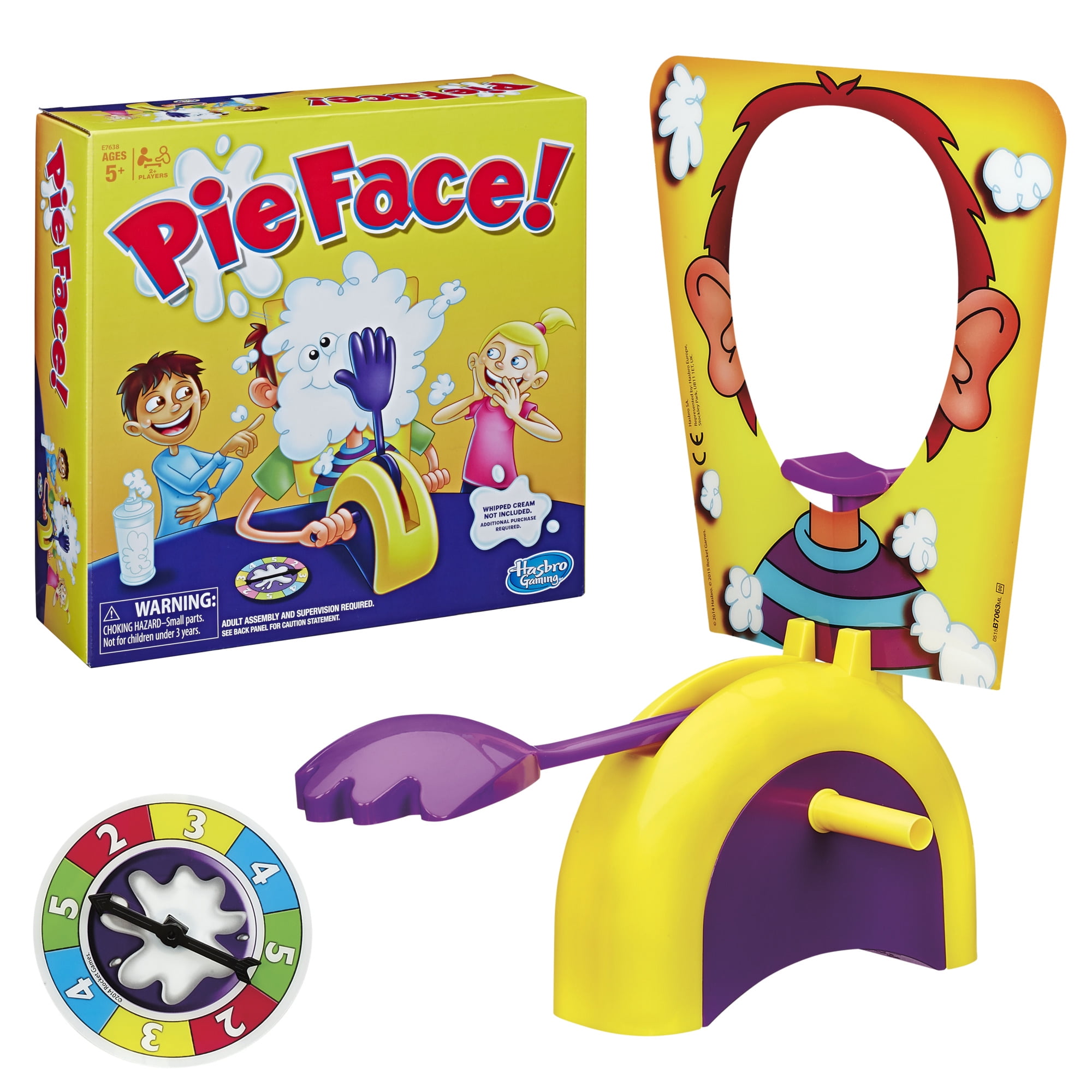 Pie Face Game, Whipped Cream Family Board Games for Kids Ages 5+, 2 +Players