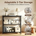 thumbnail image 6 of edx 3-Tier Metal Wall Mounted Bookshelf, Drill-Free Open Bookcase for Home Office/Study, Matte Finish Storage Shelves, Black, 6 of 7