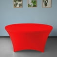 thumbnail image 2 of Gowinex Red 5 ft. Round Spandex Tablecloth Fitted Table Cover, 2 of 7