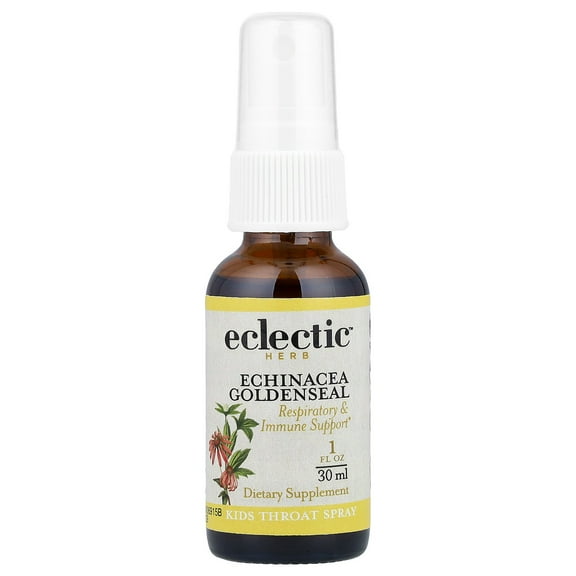 Eclectic Herb Kids Throat Spray, Echinacea Goldenseal, 1 fl oz (30 ml)