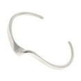 thumbnail image 4 of Joyas 6cm Acero Inoxidable Iris Goma Y Lesbiana Brazalete de Extremo Abierto Plata, 4 of 5
