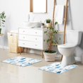 thumbnail image 6 of Yayeee Bath Rug for Bathroom Floor Non Slip Contour Fluffy Soft Absorbent Mat, 20"x24", Blue Simple Cartoon Snowmen, 6 of 7