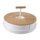 thumbnail image 5 of Fuente para servir multiseccional con cubierta protectora para aperitivos y dulces Blanco con asa, 5 of 9