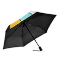 thumbnail image 2 of FORMRS Travel Umbrella Folding Auto Open Close Windproof Rain UV Protection, Yellow Checkered Pattern, 2 of 8