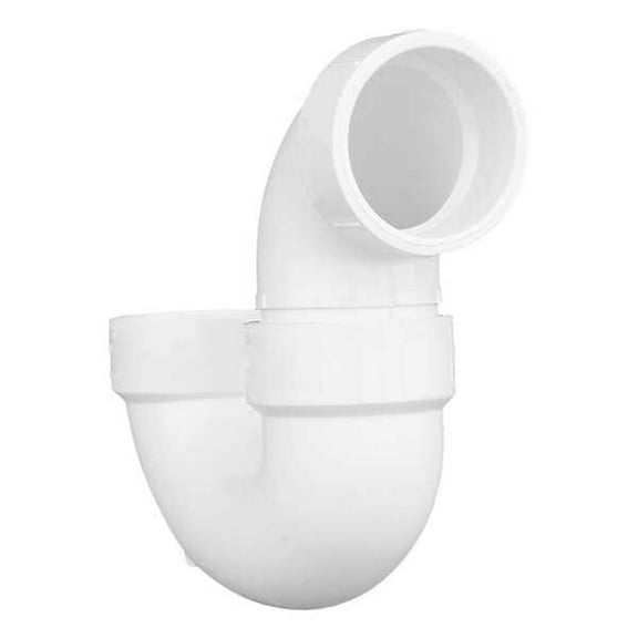 Manufacturer Varies PVC, White Finish, P-Trap with Solvent Weld Joint 1CNW2