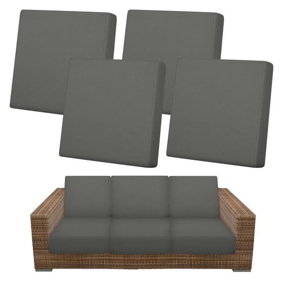 Uxcell 4-Pack Outdoor Cushion Covers, 19.7~25.6 Inch/50~65 cm Patio Cushion Covers for Outdoor Couch [Grey]