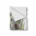 thumbnail image 2 of Tiger Soft Flannel Fleece Throw Blanket, Retro Inspired Montage with Contrasting Colors Anemone Majestic Feline, Cozy Plush for Indoor and Outdoor Use, 70" x 90", Multicolor, by Ambesonne, 2 of 6