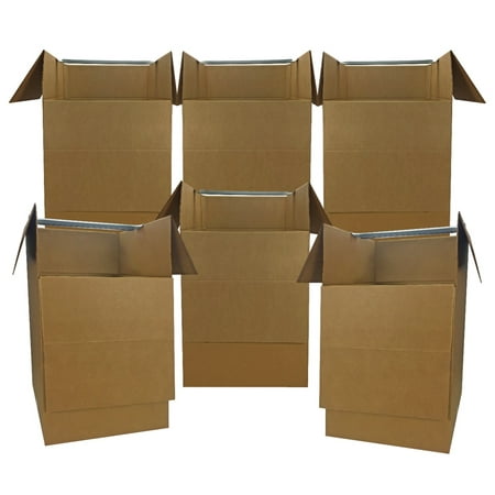 uBoxes Wardrobe Boxes - Qty: 6 Boxes w Bars 
