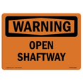 thumbnail image 1 of SignMission OS-WS-A-1218-L-12292 12 x 18 in. OSHA Warning Sign - Open Shaftway, 1 of 1