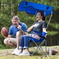 thumbnail image 6 of Folding Camping Chair with Canopy Shade 600D Oxford Portable Camping Chair with Cup Holder Support 330lbs Blue, 6 of 8