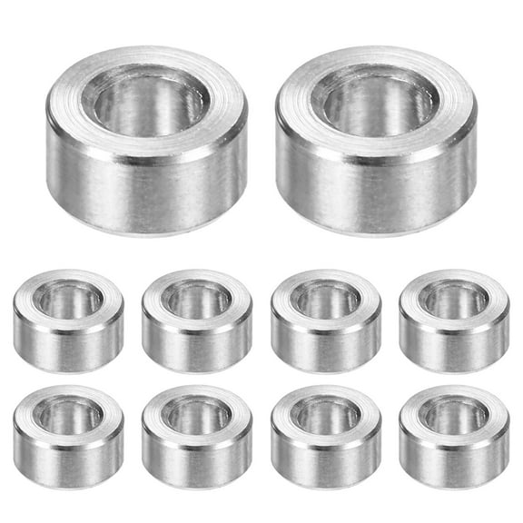 Uxcell 10Pcs M4 Stainless Steel Spacers 0.16" ID x 0.31" OD x 0.16" L for Screws Bolts