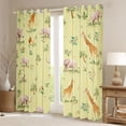 thumbnail image 2 of Castle Fairy Cute Wildlife Lion Elephant Giraffe Curtains Pack of 2 (42x84 Each) for Kids Children Teens,Cartoon Floral Flowers Animal Curtains Blackout,Yellow Orange Bedroom Curtains, 2 of 6