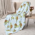 thumbnail image 3 of Rateoe Cartoon Sea Turtle Pattern Flannel Throw Blanket, Ultra-soft Blanket for Bed, Couch, Car, Hypoallergenic Anti-pilling blanket-40"x30"(Vertical), 3 of 6