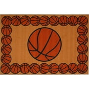 Fun Time Nylon 19"x29" Basketball Time Area Rug in Multi-Color