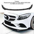 thumbnail image 4 of Front Bumper Lip, Front Bumper Lip Spoiler Air Chin Body Kit Splitter, Erodynamic Guard Protector Chin Spoiler Body Kit Replacement for C Class W205 C205 S 205, 4 of 7