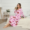 thumbnail image 3 of Xoenoiee Highland Cattle Heart Love Print Women Long Nightgown Sleepwear Warm Loungewear House Dress Valentine's Day Soft Long Sleeve Nightshirt Moomoo Dresses, Size 3XL, 3 of 7