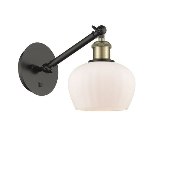 317-1W-BAB-G91-LED-Innovations Lighting-Fenton - 1 Light Wall Sconce In Art Nouveau Style-9.88 Inches Tall and 6.5 Inches Wide Black Antique Brass