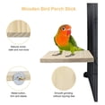 thumbnail image 4 of JTAOT 2pcs Perch Platform Flat Stand Beak Paw Grinding Wood for Parrot Parakeet Cockatiel Lovebird Conure Finch Budgie, 4 of 5