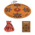 thumbnail image 1 of Juego de ajedrez vikingo Hnefatafl con tapete de cuero y piezas de madera, 1 of 6