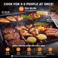 thumbnail image 3 of SEGMART 3 Burner BBQ Propane Gas Grill, Stainless Steel 30,000 BTU Patio Garden Barbecue Grill with Folding Side Tables, Thermometer & Bottle Opener, Perfect for Camping, Outdoor Cooking, 3 of 9