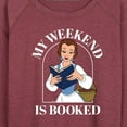 thumbnail image 3 of Disney Princess - Belle My Weekend Is Booked - Women's Lightweight French Terry Long Sleeve Shirt, 3 of 5