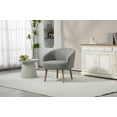 thumbnail image 2 of Mainstays Curved Textured Accent Chair, Smoky Gray, 2 of 7