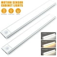 thumbnail image 7 of 1 Pack Motion Sensor Under Cabinet Lights Indoor 12 Inch Rechargeable Under Cabinet Lighting Lights for Kitchen, Battery Powered 60 LED Stair Wall Closet Light Wireless Indoor - Black, 7 of 7