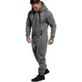 thumbnail image 2 of LAICAIW Combinaison à Capuche pour Hommes, Pyjama une Pièce à Fermeture Éclair, Combinaison de Jogging, 2 of 6