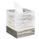 thumbnail image 1 of Funda cuadrada para dispensador de pañuelos de baño de madera blanca rústica con base de madera maciza gris clásico y panel inferior deslizable, 5.5 x 5.5 x 6.3 pulgadas, 1 of 7