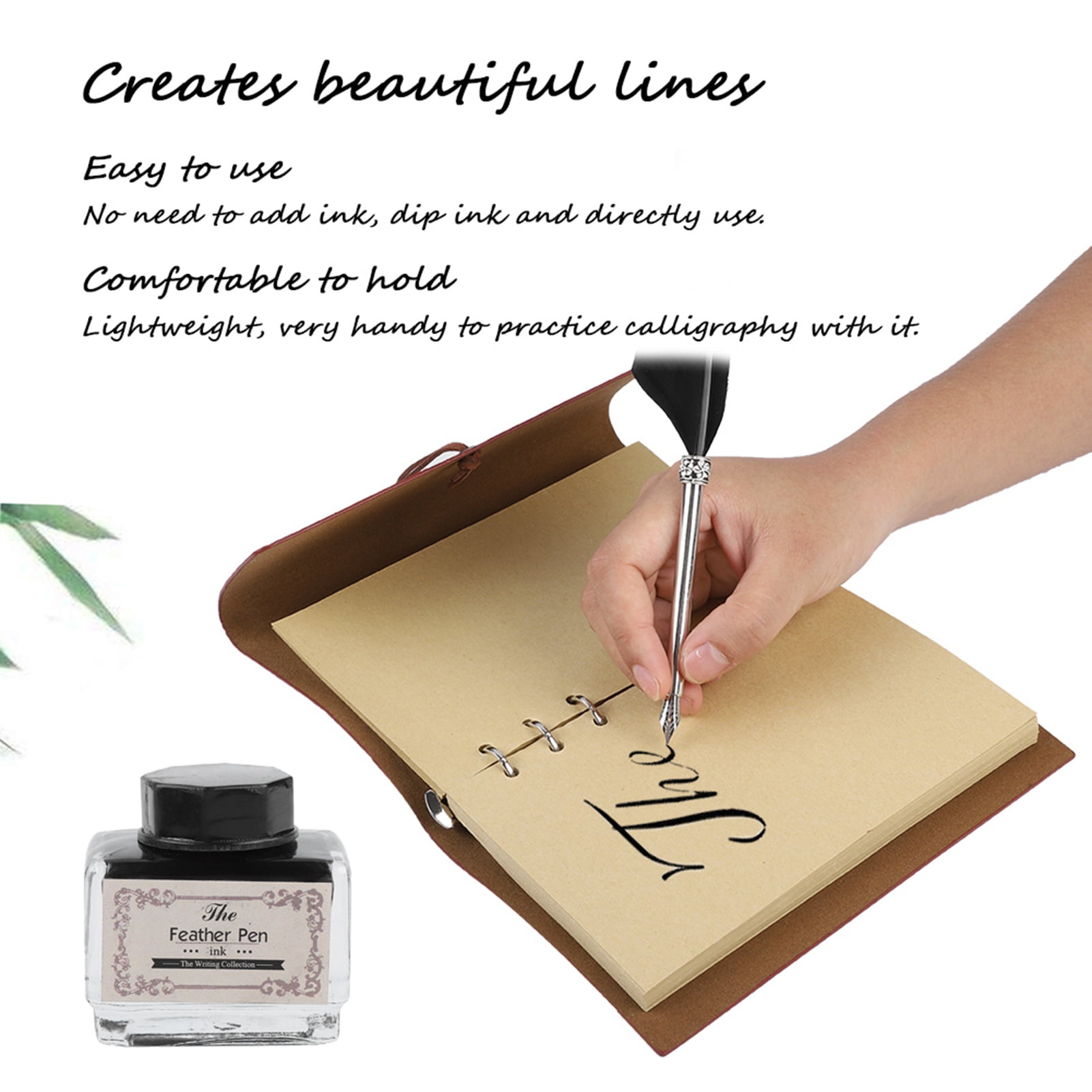 Vintage Style Dip Pen  Leather Bound Journal, Luxury Writing Set For Creative Expression  Gifts