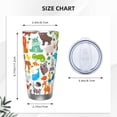 thumbnail image 4 of KLL Animals Print 40oz Stainless Steel Insulated Car Cup with Spillproof Lid - Keep Your Drink Hot or Cold on the Go-Straw Two-piece Set, 4 of 8
