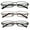 3 Pairs Assorted (Gold/Bronze/Black), variant on V.W.E. Readers 3 Pack of Thin Slim Rectangular Metal Aviator Reading Glasses with Spring hinge - High Power
