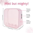 thumbnail image 2 of ​2-Pack Waterproof Silicone Makeup Bags, Travel Cosmetic Organizer, Clear Washable Zipper Toiletry Bags (Pink & White)​​, 2 of 6