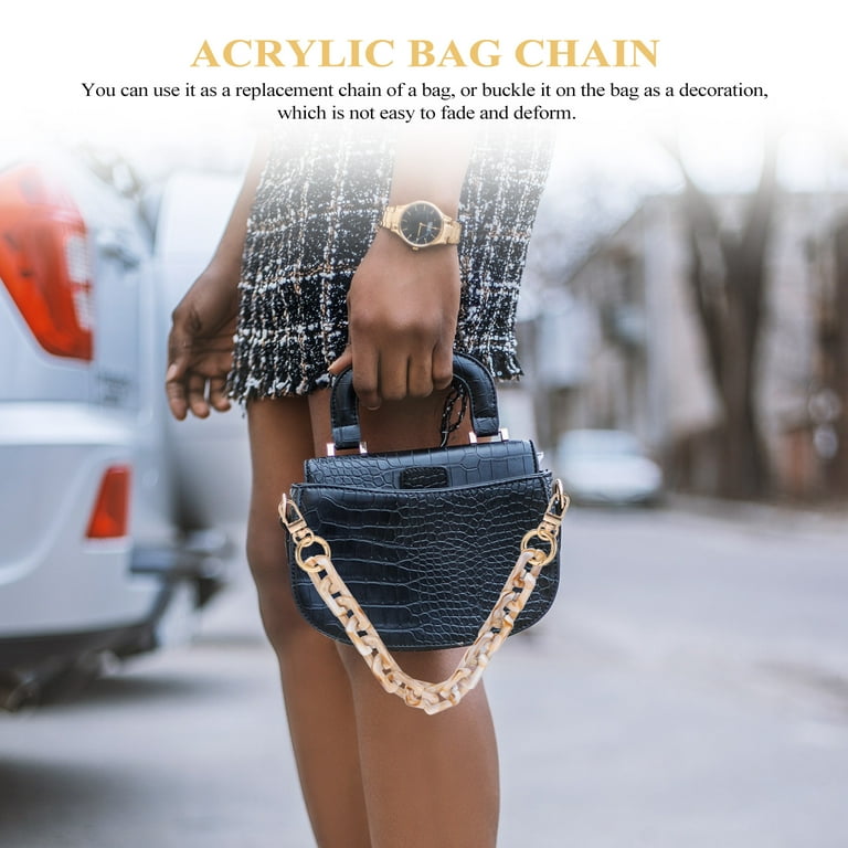 Chain Strap Purse Handle Replacement Handbag Acrylic Decoration Shoulder  Straps Handles Wallet Crossbody Detachable Flat 