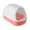 Pink, variant on Hooded Cat Litter Box Kitty Litter Pan Durable Enclosed Cat Toilet Kitty Litter Yellow