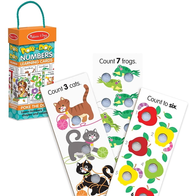 Tarjetas de Aprendizaje Melissa & Doug Poke-A-Dot Jumbo Número