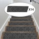 thumbnail image 4 of Peldaños de escalera de alfombra de 14 peldaños de escalera para alfombras, antideslizantes, antideslizantes, sin cinta adhesiva para niños - gris Fanmusic Peldaños de escalera de alfombra, 4 of 7