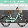 thumbnail image 4 of 24" Beach Cruisers for Women, Pipleo Bikes for Women with Rattan Basket, 7-Speed & Step-Through Frame, 4 of 8