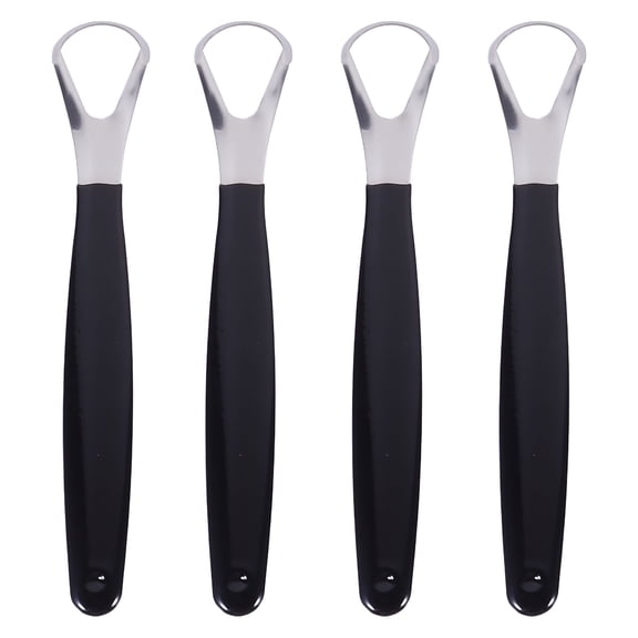 ACDANC 2026 New 4 Pcs Stainless Steel Tongue Coating Brush Scraper for Fresh Mouth Cleaning for Oral Hygiene, Daily Use, Fresh Breath, Morning Routine, Travel