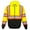 Yellow/Black, variant on Portwest UB316 Kansas Zipped Multi-Purpose Reflective Hoodie Yellow/Black, Medium